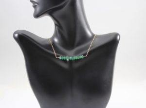 Emerald Bar Necklace