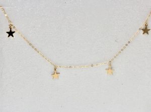 Gold Star Dangle Necklace