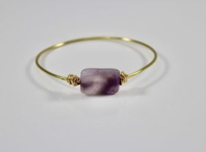 Amethyst Bangle Bracelet